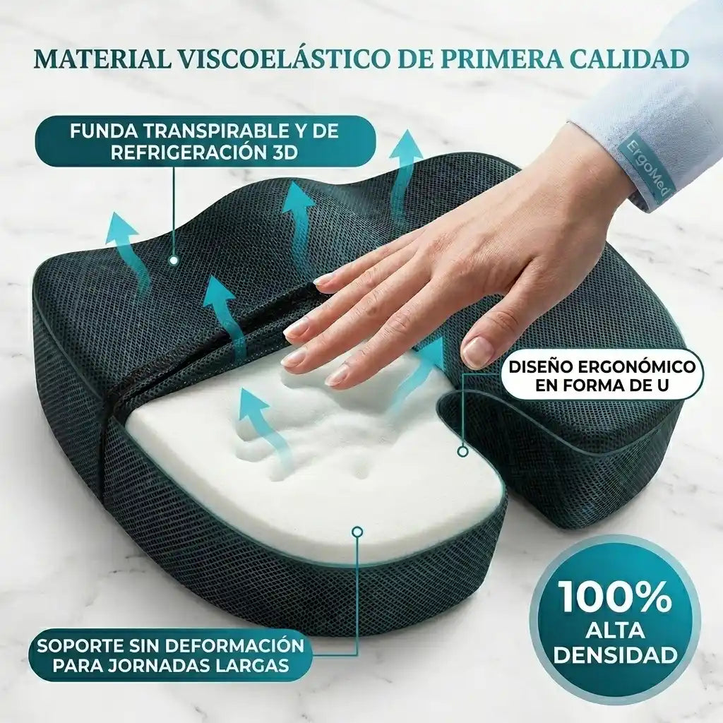 Cojín Ortopédico ErgoMed™ — Alivio del dolor lumbar y ciática