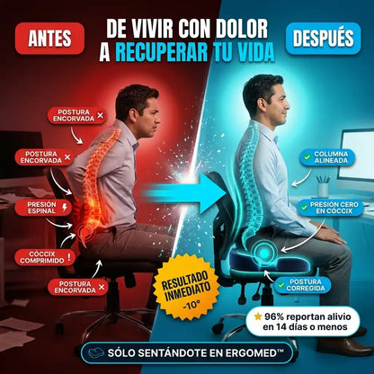 Cojín Ortopédico ErgoMed™ — Alivio del dolor lumbar y ciática