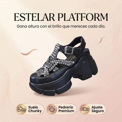 Sandalias Estelar Platform - Gana altura con el brillo que mereces