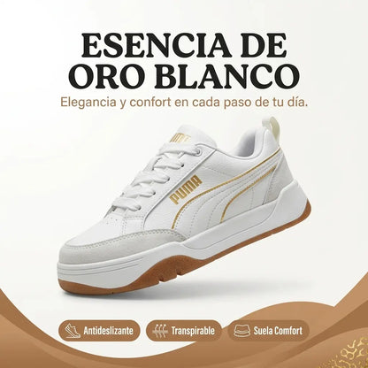Tenis Blanco Gold Essence - Elegancia y confort en cada paso