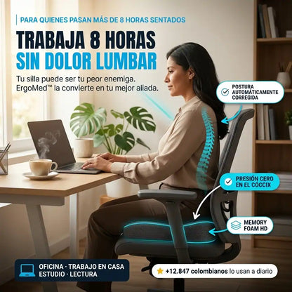 Cojín Ortopédico ErgoMed™ — Alivio del dolor lumbar y ciática